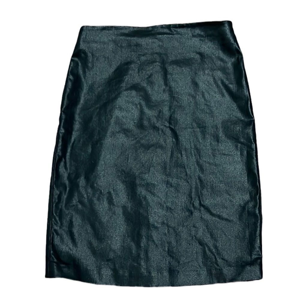 All Saints Black Metal Pencil Skirt Size 2
